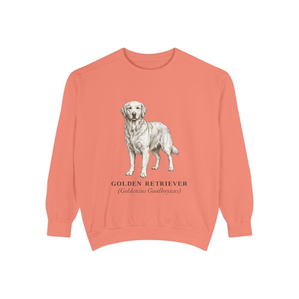 Golden Retriever Latin Sweatshirt, Terracotta, front view