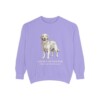 Golden Retriever Latin Sweatshirt, Violet, front view