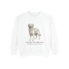 Golden Retriever Latin Sweatshirt, White, front view