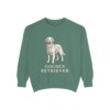 Golden Retriever Sweatshirt, Light Green, front view