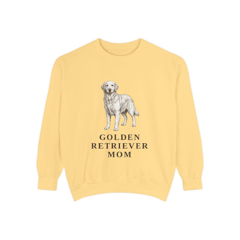 Golden Retriever Mom Sweatshirt, Butter, front view