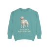 Golden Retriever Sweatshirt, Seafoam, front view