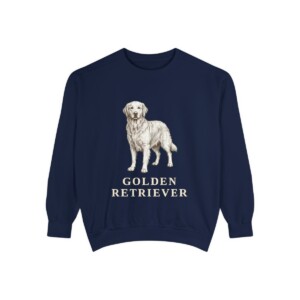 Golden Retriever Sweatshirt, True Navy, front view