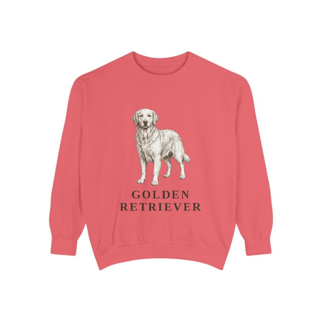 Golden Retriever Sweatshirt, Watermelon, front view