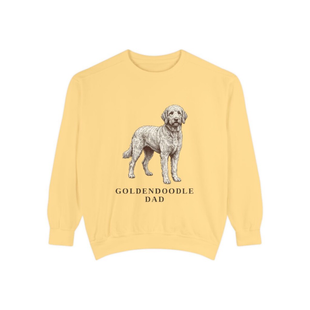 Goldendoodle Dad Sweatshirt, Butter, front view