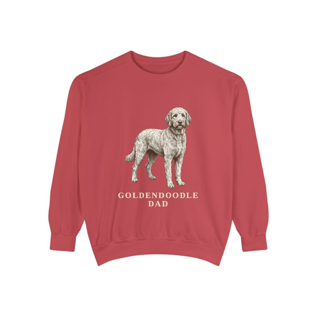 Goldendoodle Dad Sweatshirt, Crimson, front view