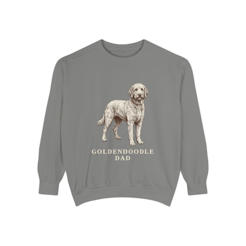 Goldendoodle Dad Sweatshirt, Grey, front view