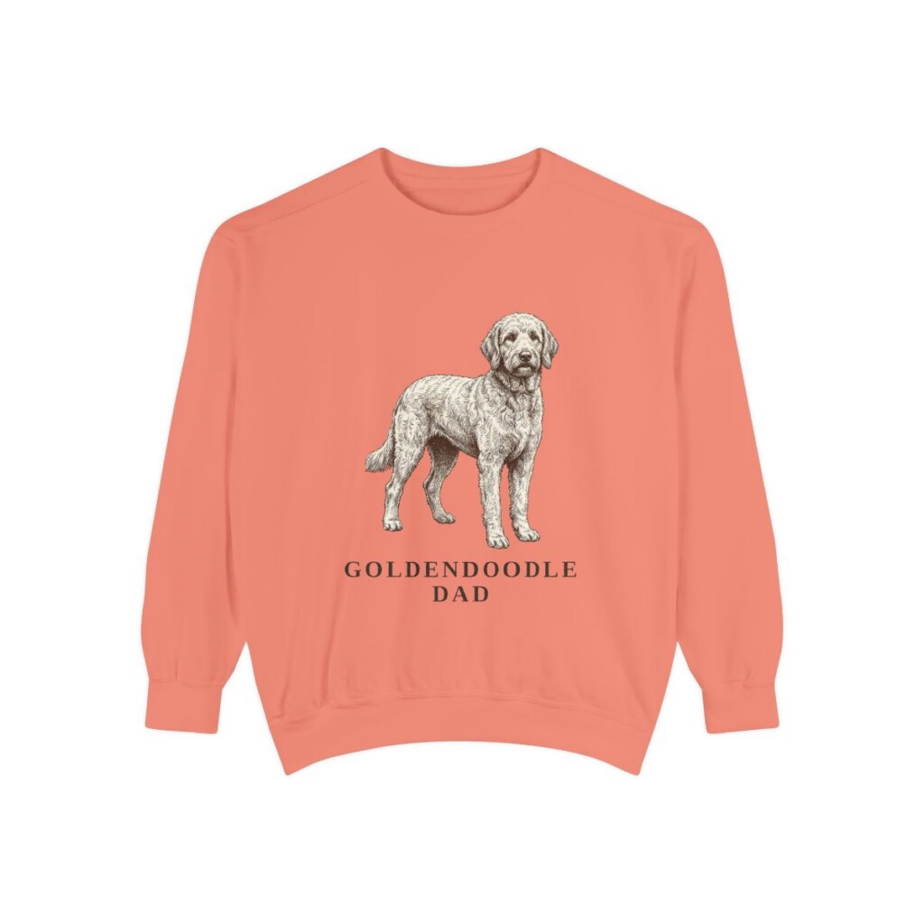 Goldendoodle Dad Sweatshirt, Terracotta, front view
