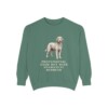Goldendoodle Humor Sweatshirt, Light Green, front view