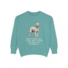Goldendoodle Humor Sweatshirt, Seafoam, front view