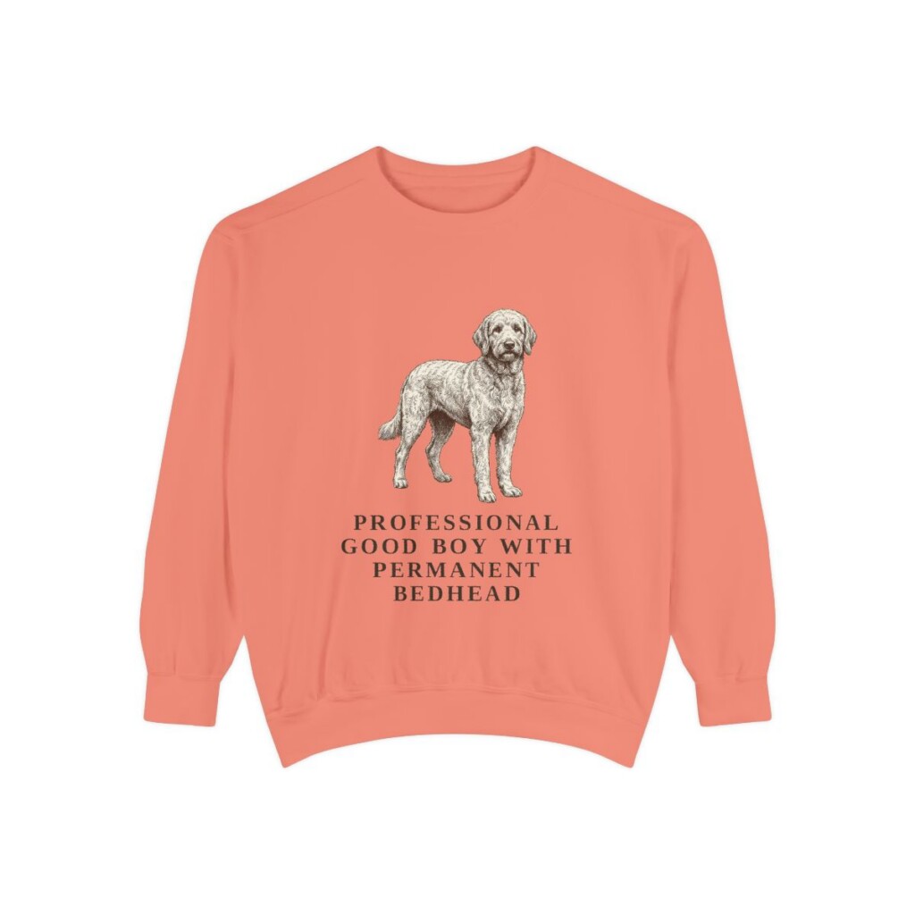 Goldendoodle Humor Sweatshirt, Terracotta, front view