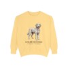 goldendoodle-sweatshirt-latin-butter Goldendoodle Latin Sweatshirt, Butter, front view