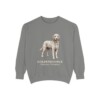 goldendoodle-sweatshirt-latin-grey Goldendoodle Latin Sweatshirt, Grey, front view