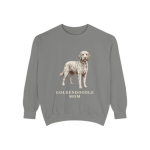 Goldendoodle Mom Sweatshirt, Grey, front view