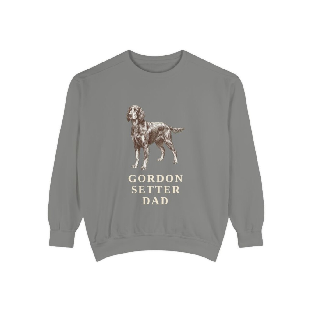 Gordon Setter Dad Sweatshirt, Grey, front view
