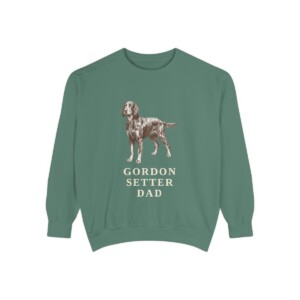 Gordon Setter Dad Sweatshirt, Light Green, front view