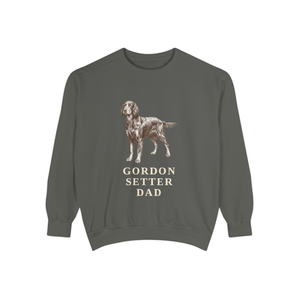 Gordon Setter Dad Sweatshirt, Pepper, front view