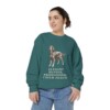 Gordon Setter Humor Sweatshirt, Blue Spruce, person 2 front