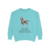 Gordon Setter Humor Sweatshirt, Chalky Mint, front view