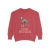 Gordon Setter Humor Sweatshirt, Crimson, front view