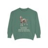 Gordon Setter Humor Sweatshirt, Light Green, front view