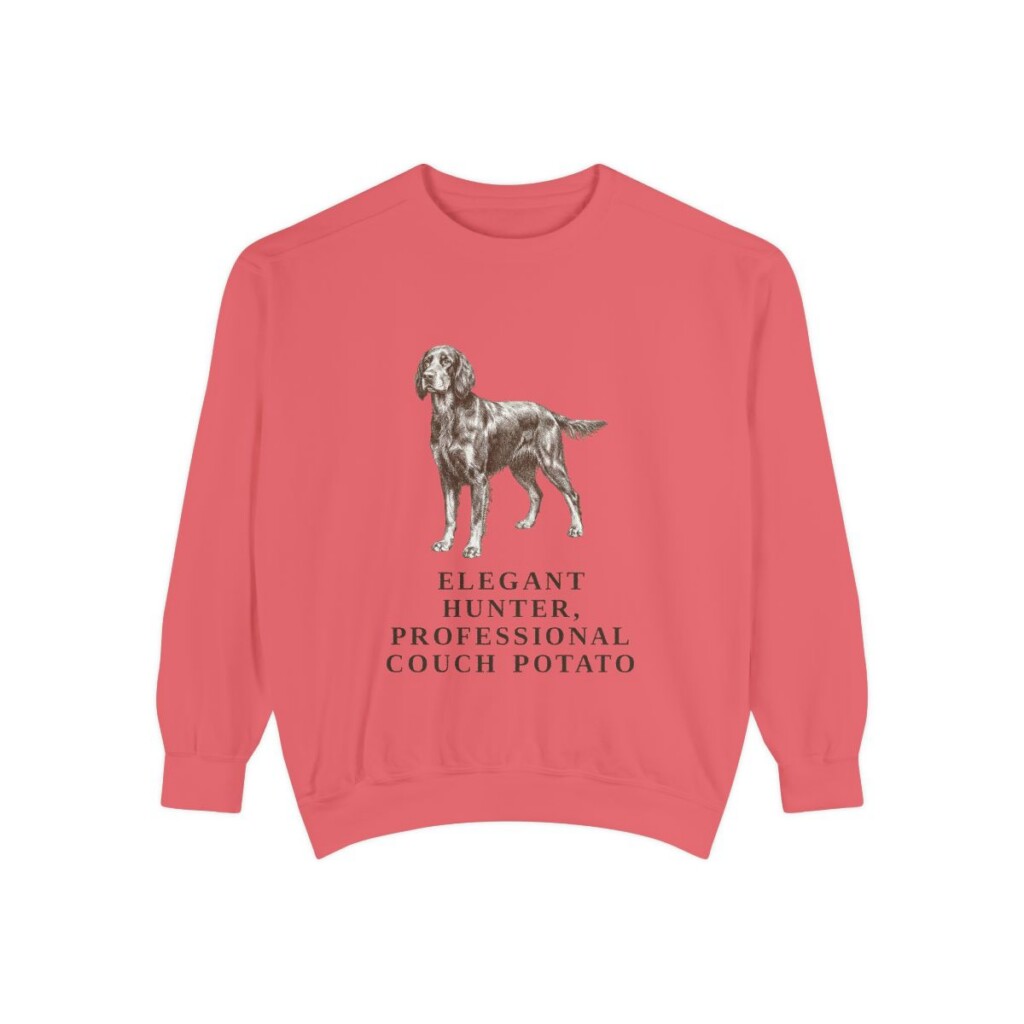Gordon Setter Humor Sweatshirt, Watermelon, front view