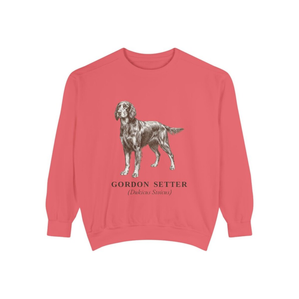 gordon-setter-sweatshirt-latin-watermelon Gordon Setter Latin Sweatshirt, Watermelon, front view