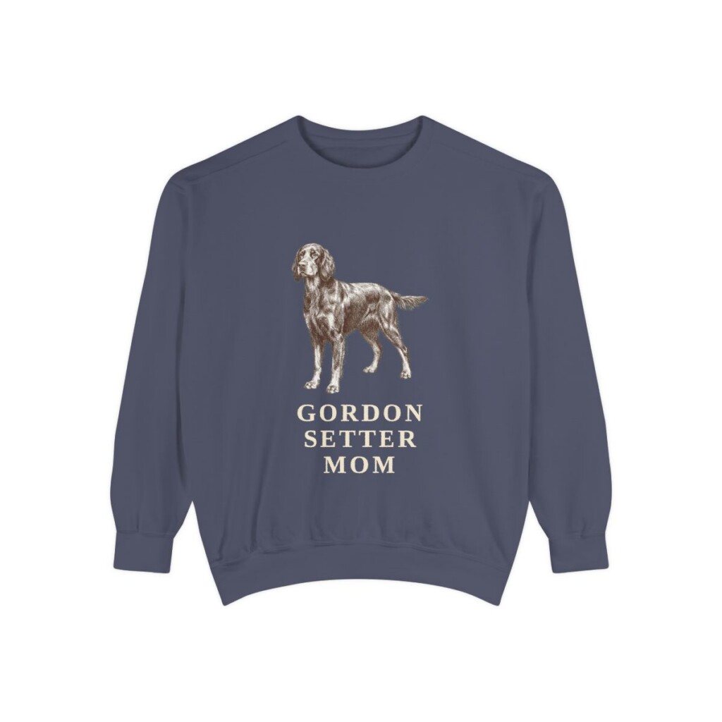 Gordon Setter Mom Sweatshirt, Denim, front view