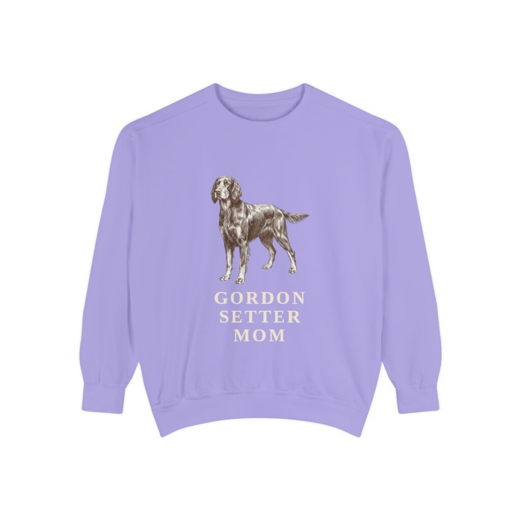 Gordon Setter Mom Sweatshirt, Violet, front view