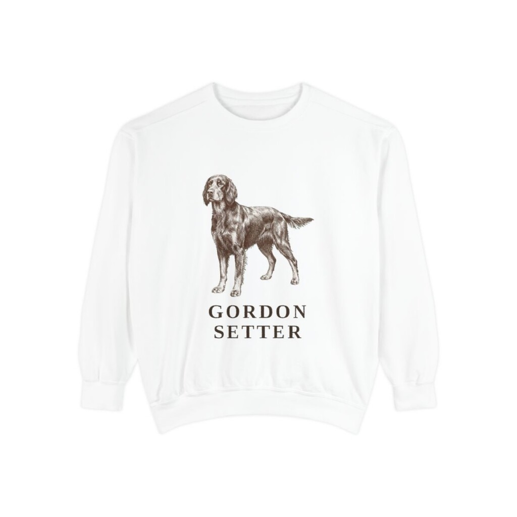 Gordon Setter Sweatshirt, White, front view