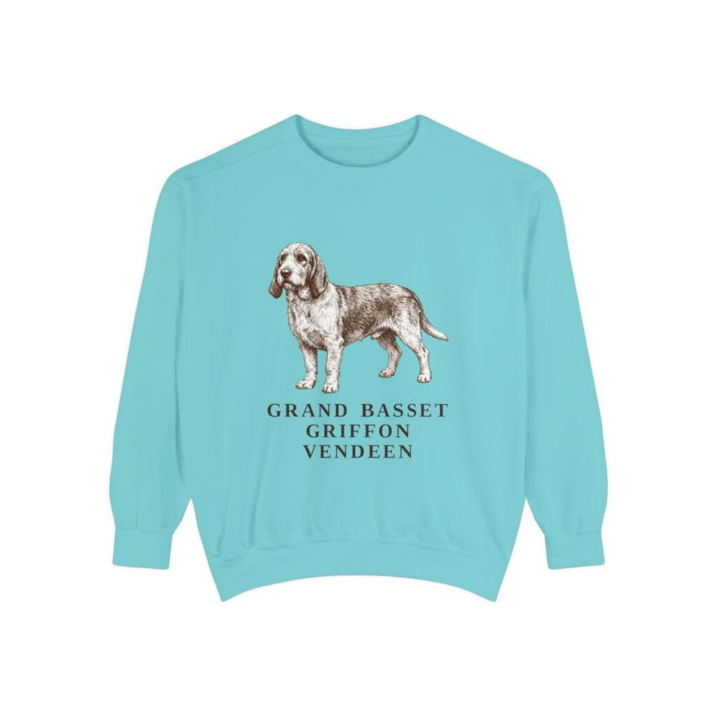 grand-basset-griffon-vendeen-sweatshirt-chalky-mint Grand Basset Griffon Vendeen Sweatshirt, Chalky Mint, front view