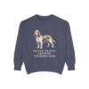 Grand Basset Griffon Vendeen Dad Sweatshirt, Denim, front view