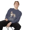 Grand Basset Griffon Vendeen Dad Sweatshirt, Denim, person 1 context