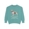 Grand Basset Griffon Vendeen Dad Sweatshirt, Seafoam, front view