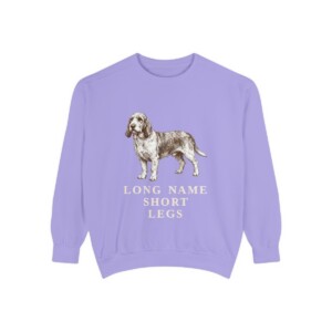 Grand Basset Griffon Vendeen Humor Sweatshirt, Violet, front view