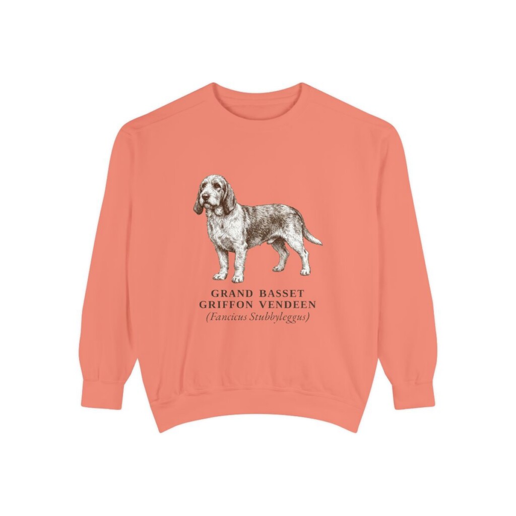 Grand Basset Griffon Vendeen Latin Sweatshirt, Terracotta, front view