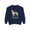 Grand Basset Griffon Vendeen Latin Sweatshirt, True Navy, front view