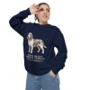 Grand Basset Griffon Vendeen Latin Sweatshirt, True Navy, person 2 context