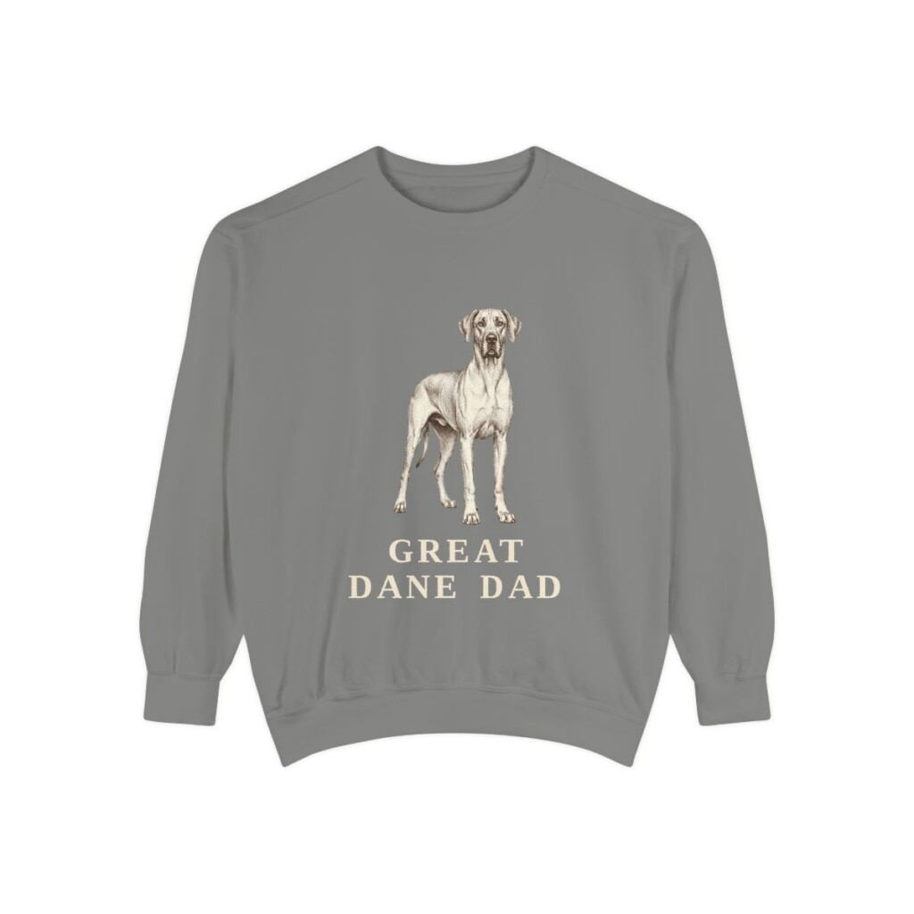 Great Dane Dad Sweatshirt, Grey, front view