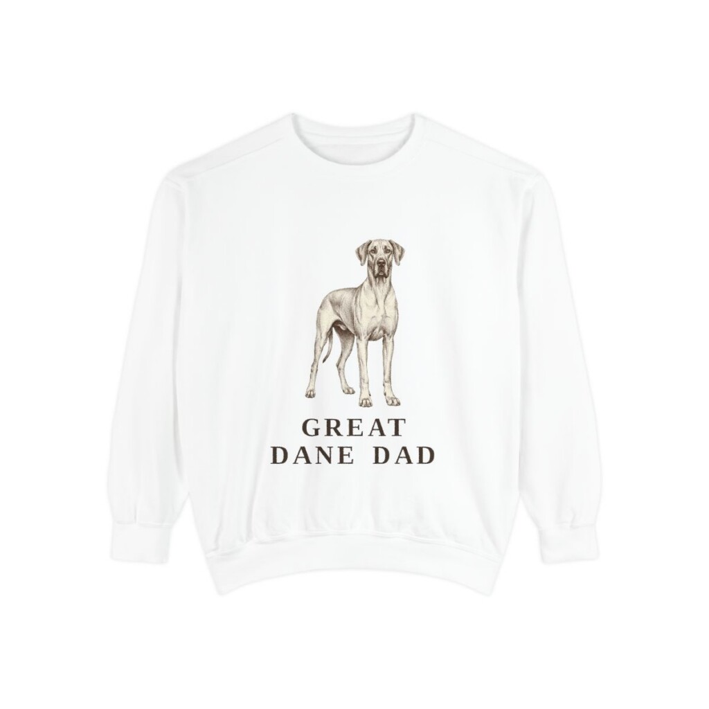 Great Dane Dad Sweatshirt, White, front view