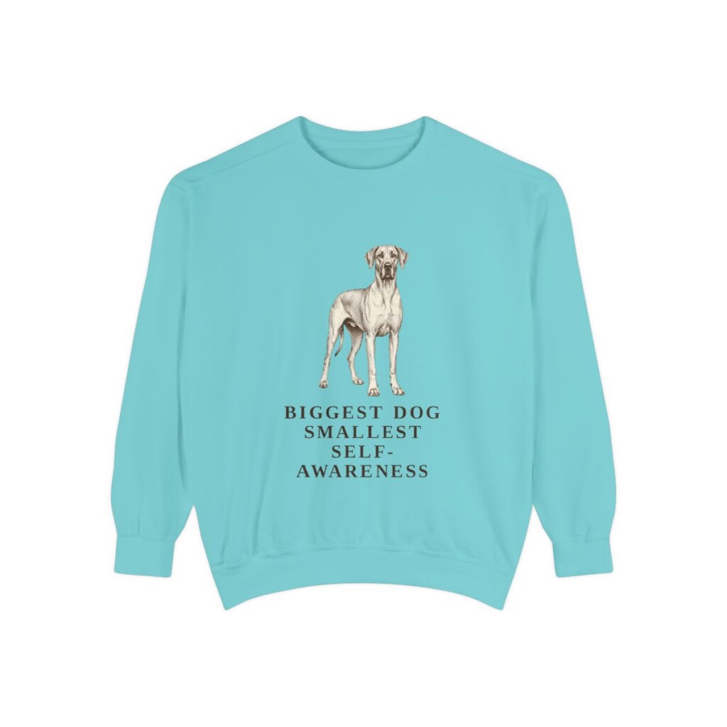 Great Dane Humor Sweatshirt, Chalky Mint, front view