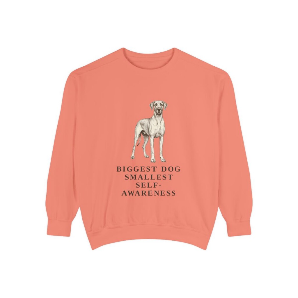 Great Dane Humor Sweatshirt, Terracotta, front view
