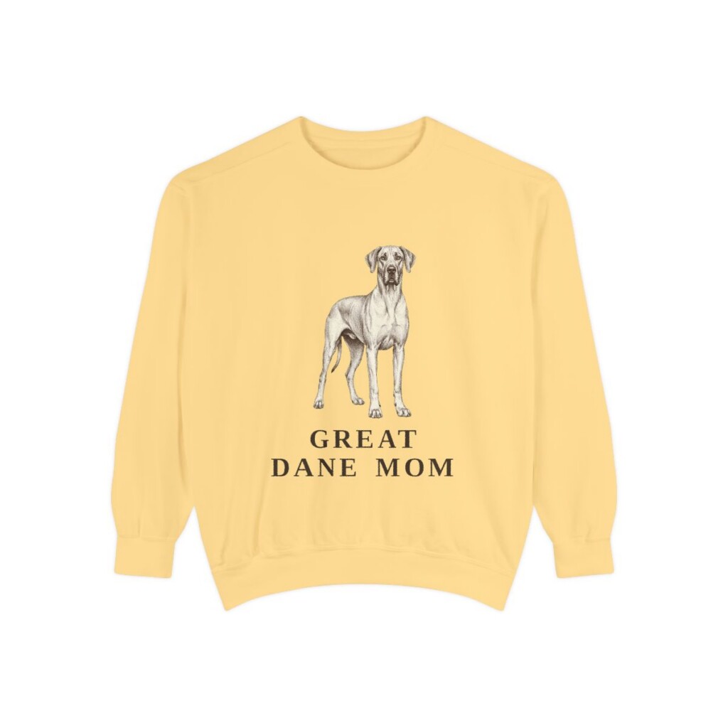 Great Dane Mom Sweatshirt, Butter, front view