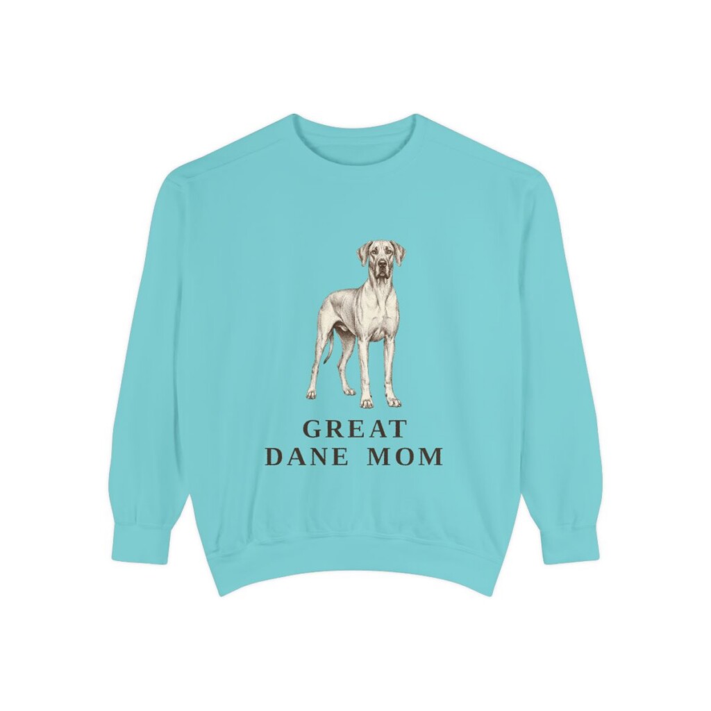 Great Dane Mom Sweatshirt, Chalky Mint, front view