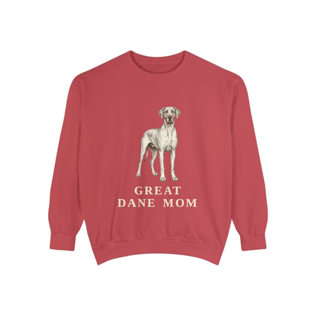 Great Dane Mom Sweatshirt, Crimson, front view