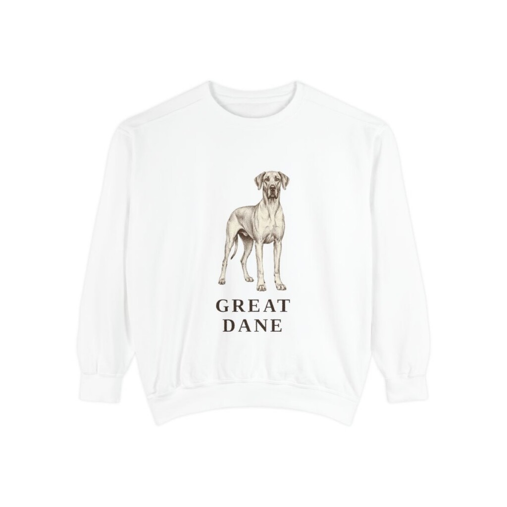 Great Dane Sweatshirt, White, front view
