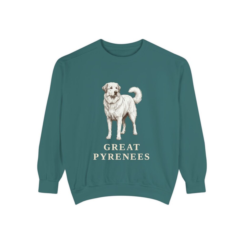 Great Pyrenees Sweatshirt, Blue Spruce, front view