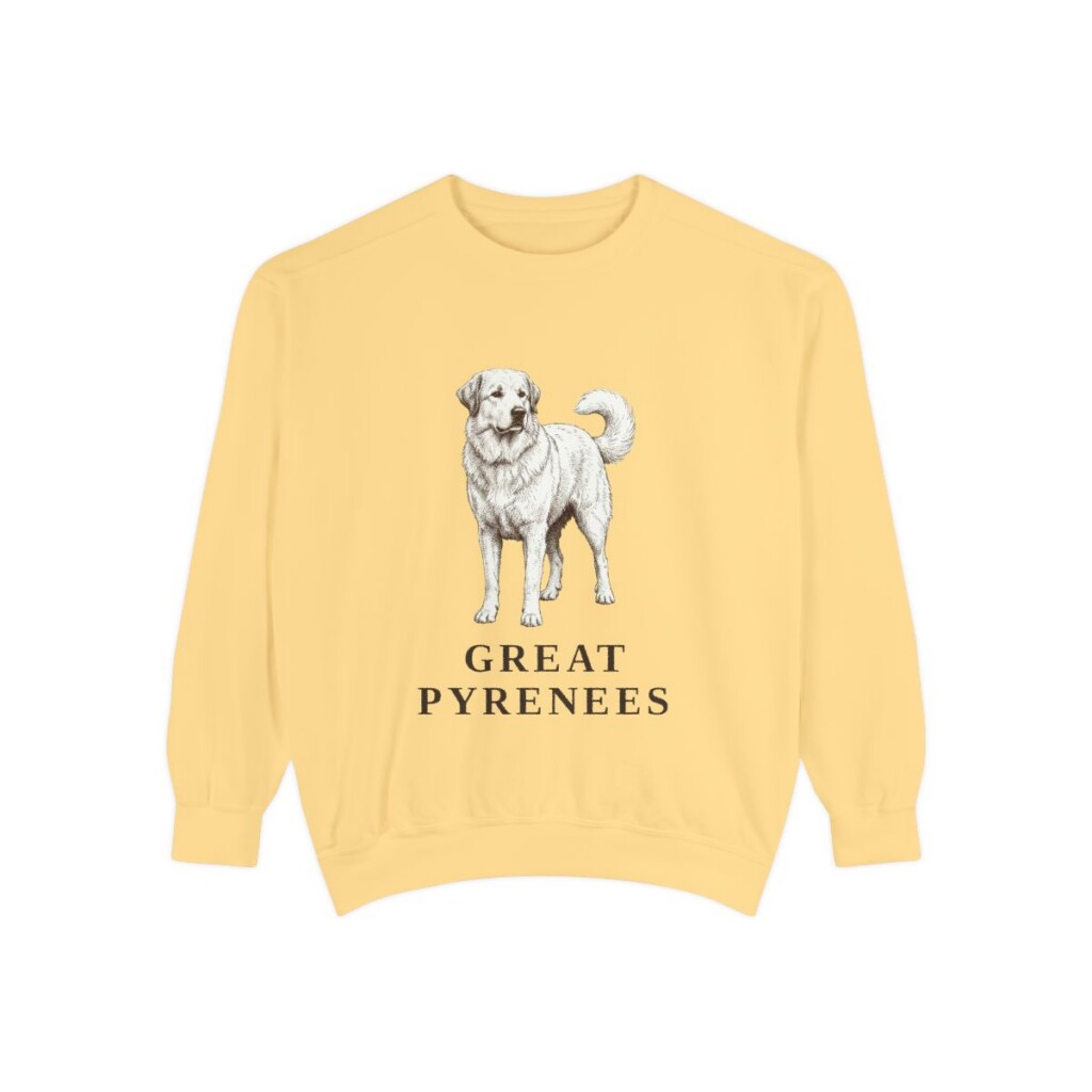 Great Pyrenees Sweatshirt, Butter, front view