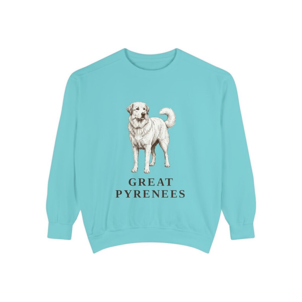 Great Pyrenees Sweatshirt, Chalky Mint, front view