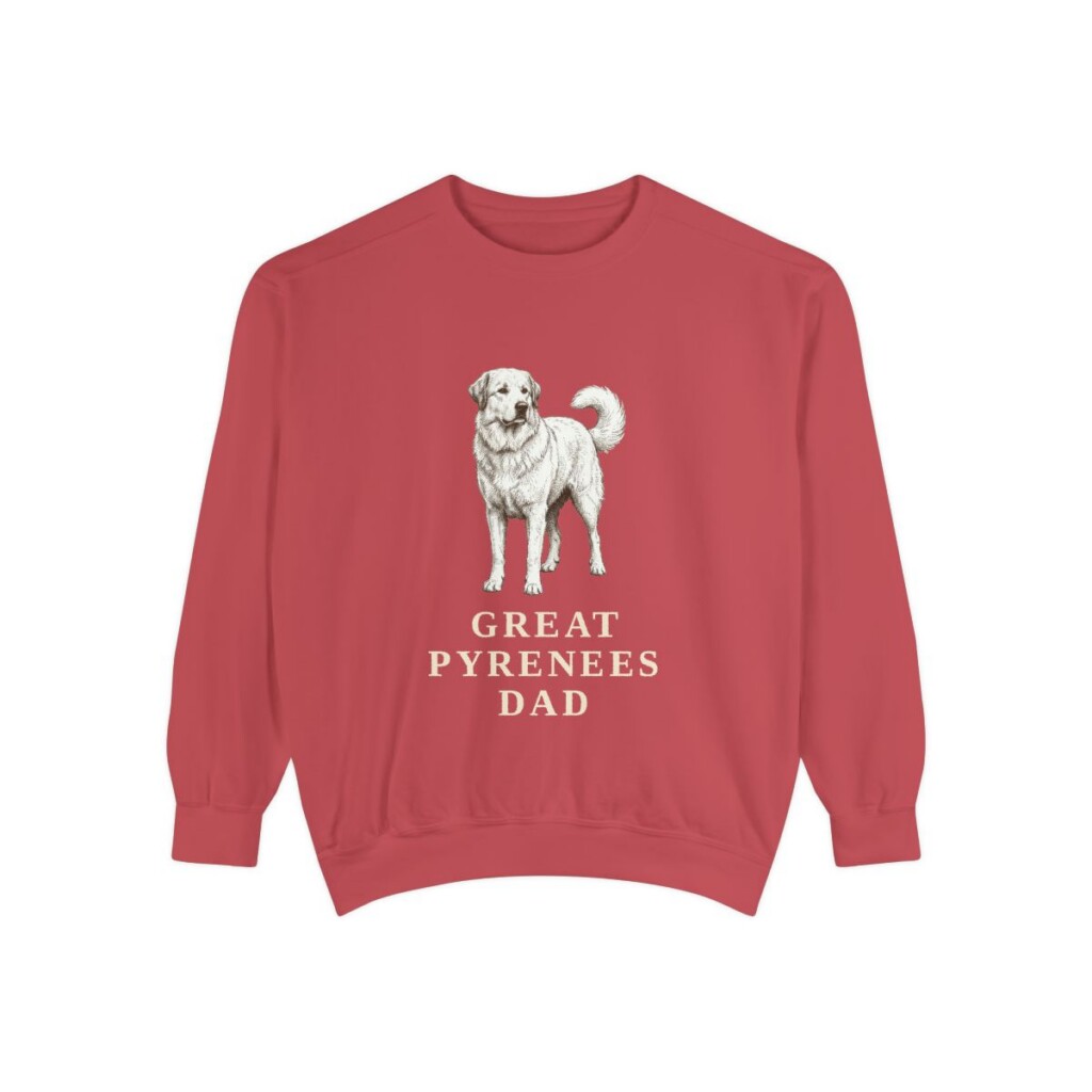 Great Pyrenees Dad Sweatshirt, Crimson, front view